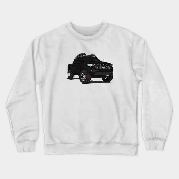 Toyota 4Runner Black Crewneck Sweatshirt by 4x4 Sketch